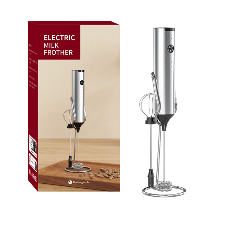 Immersion Hand Blender Set - Mini batedor de leite elétrico sem