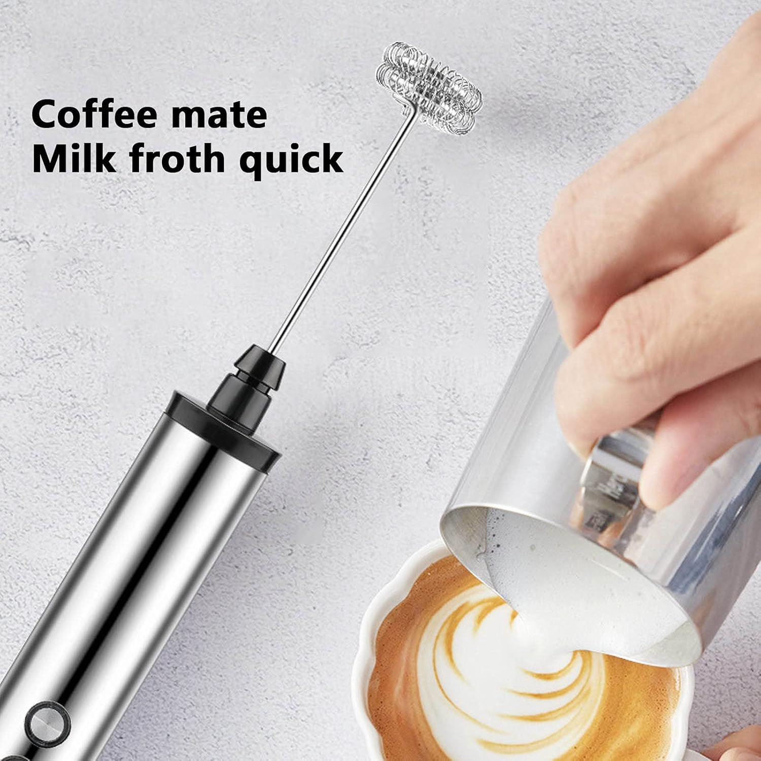 Electric Milk Frother Handheld - Batedor de Leite Elétrico Portátil 3