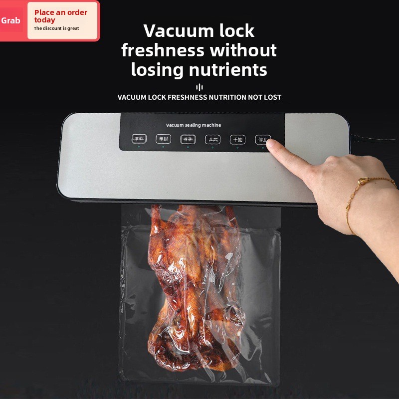 Food Vacuum Sealer Machine - Selagem a vácuo, compressor, embalagem de