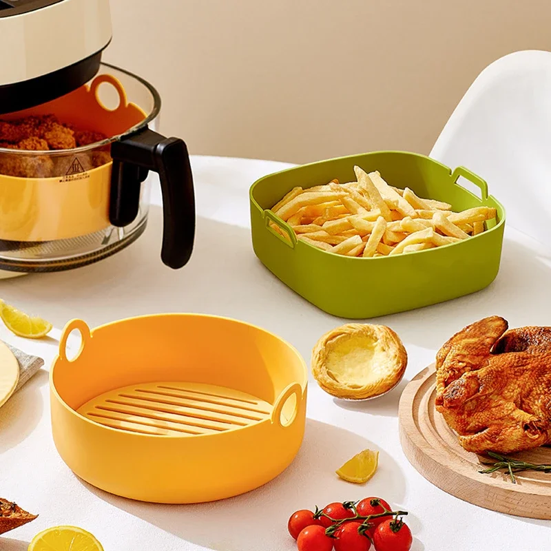 Air Fryer Silicone Pot Liner - Forros redondos para fritadeira a ar,