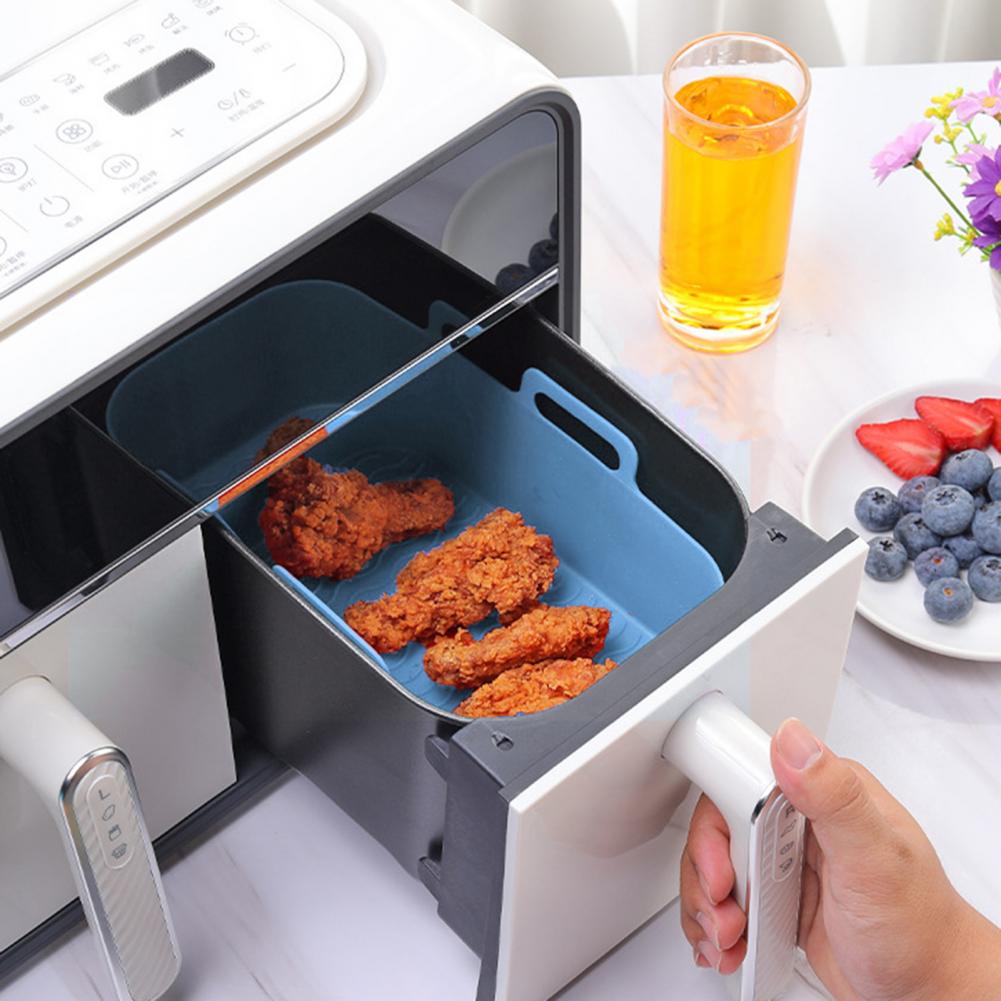 Air Fryer Silicone Pot Liner - Assadeira Quadrada Antiaderente para Fritadeira de