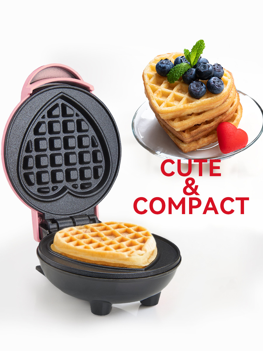 Mini Waffle Maker Machine - Mini Máquina de Waffle Elétrica para