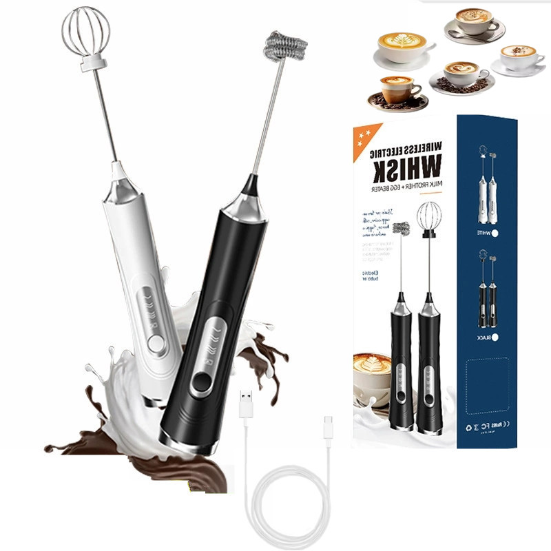 Electric Milk Frother Handheld - Espumador de Leite Elétrico USB Portátil,