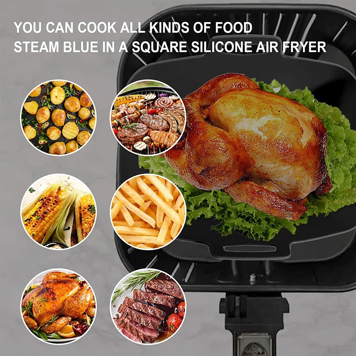 2 pçs forro de silicone da fri - Air Fryer Silicone Pot Liner avaliação e preço