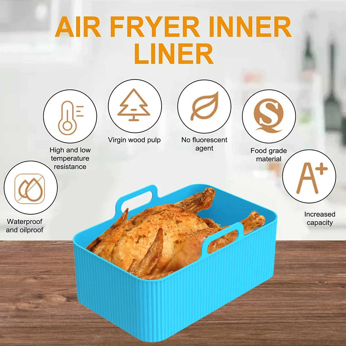 2 pçs forro de silicone da fri - Air Fryer Silicone Pot Liner avaliação e preço