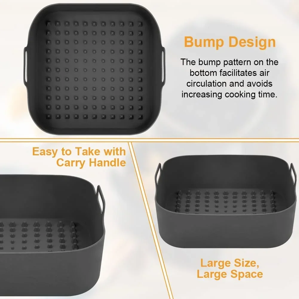 Fritadeira de ar pote de silic - Air Fryer Silicone Pot Liner avaliação e preço