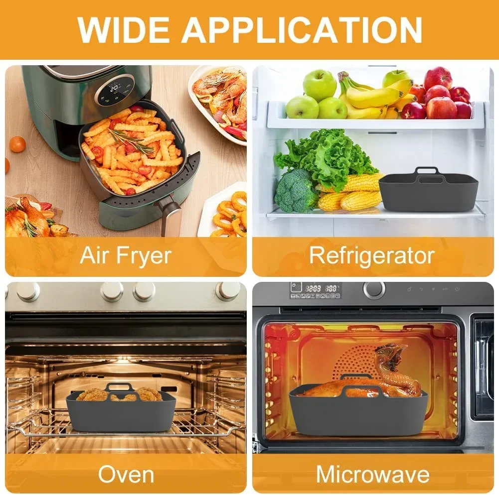 Fritadeira de ar pote de silic - Air Fryer Silicone Pot Liner avaliação e preço