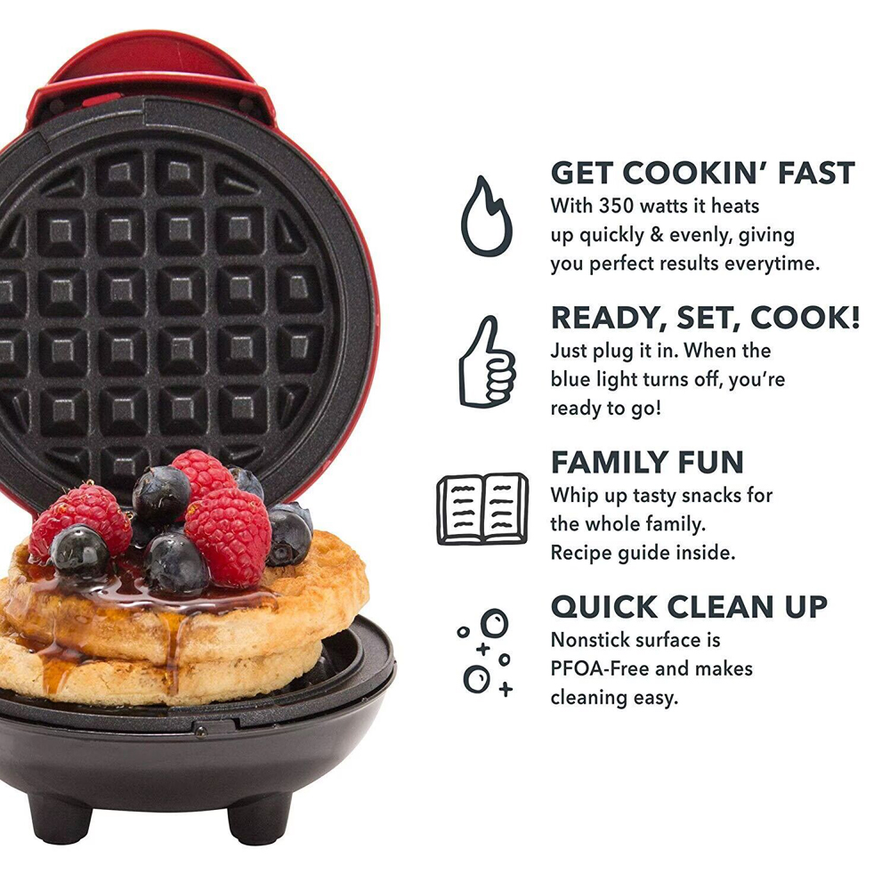 Mini Máquina de Waffle, Forno  - Mini Waffle Maker Machine avaliação e preço
