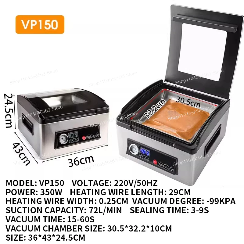 Seladora a vácuo de câmara VP1 - Food Vacuum Sealer Machine avaliação e preço