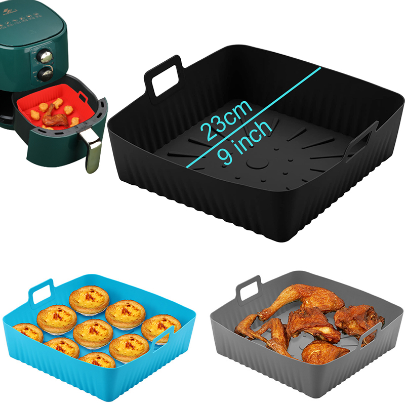 Grande 23cm fritadeira de ar c - Air Fryer Silicone Pot Liner avaliação e preço