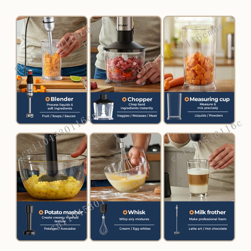 Conjunto de Liquidificador de  - Immersion Hand Blender Set avaliação e preço