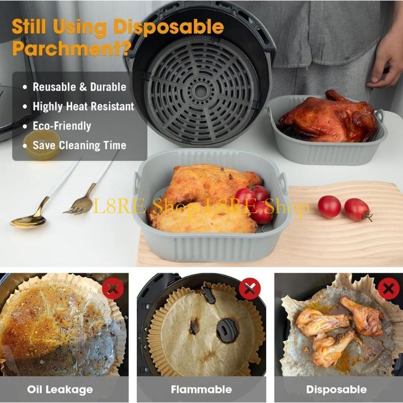 Pacote l8re 2 forros panela si - Air Fryer Silicone Pot Liner avaliação e preço