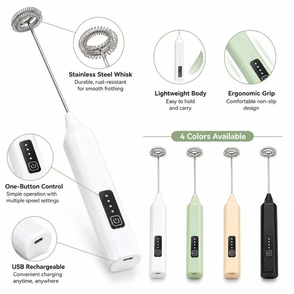 Espumador de Leite e Batedor d - Electric Milk Frother Handheld avaliação e preço