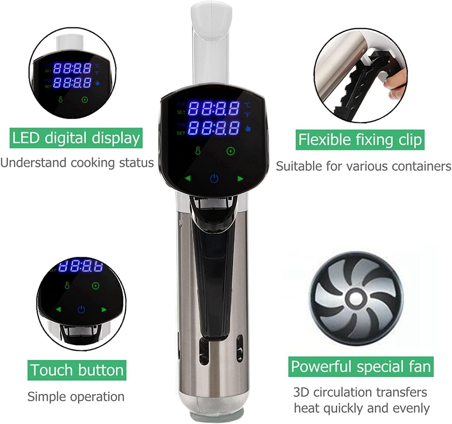 Máquina sous vide, circulador  - Digital Sous Vide Precision Cooker avaliação e preço
