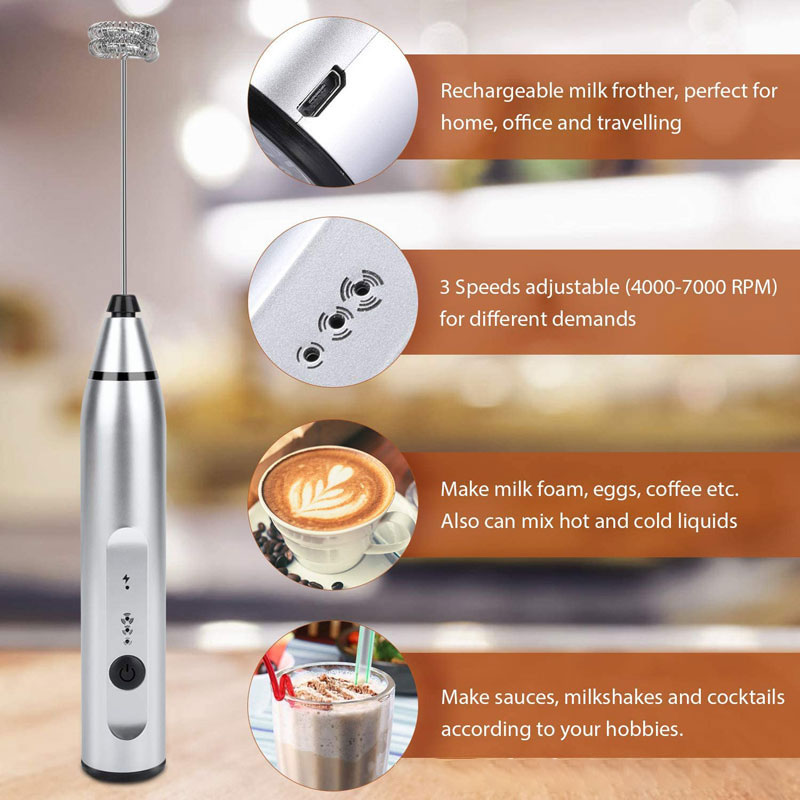 Mini batedor de leite elétrico - Portable Blender Usb Rechargeable avaliação e preço