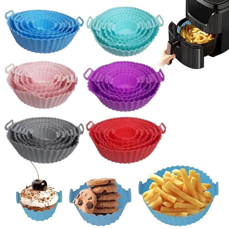 C Air Fryer Silicone Tray Baki - Air Fryer Silicone Pot Liner avaliação e preço