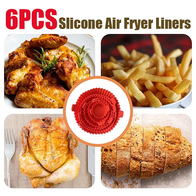 C Air Fryer Silicone Tray Baki - Air Fryer Silicone Pot Liner avaliação e preço