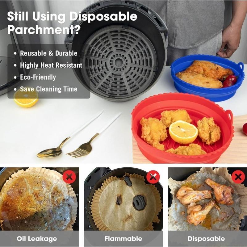 Cesta potes silicone para frit - Air Fryer Silicone Pot Liner avaliação e preço