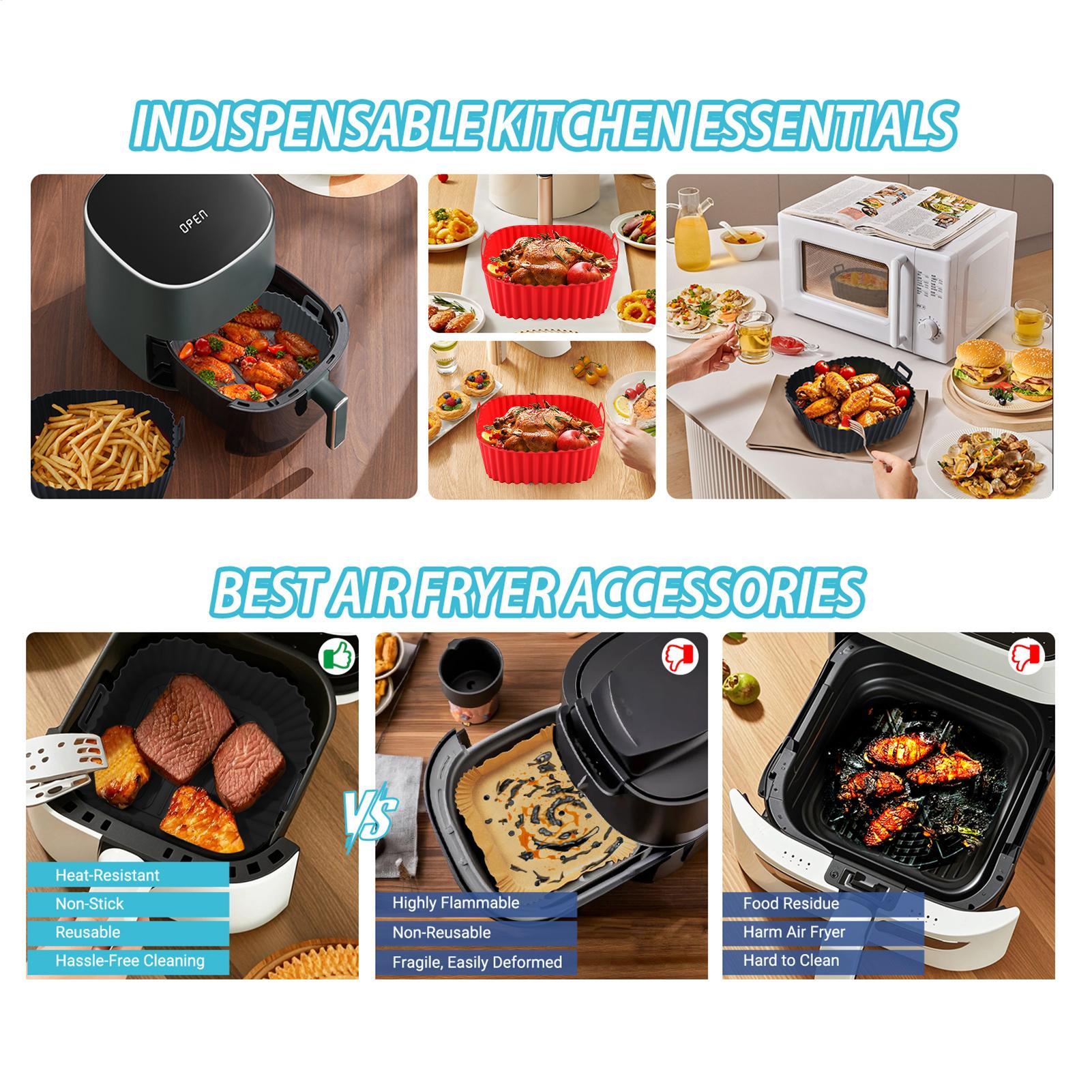 Formas de Silicone Quadradas R - Air Fryer Silicone Pot Liner avaliação e preço