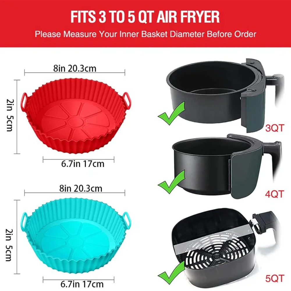 Cesto de Silicone Reutilizável - Air Fryer Silicone Pot Liner avaliação e preço