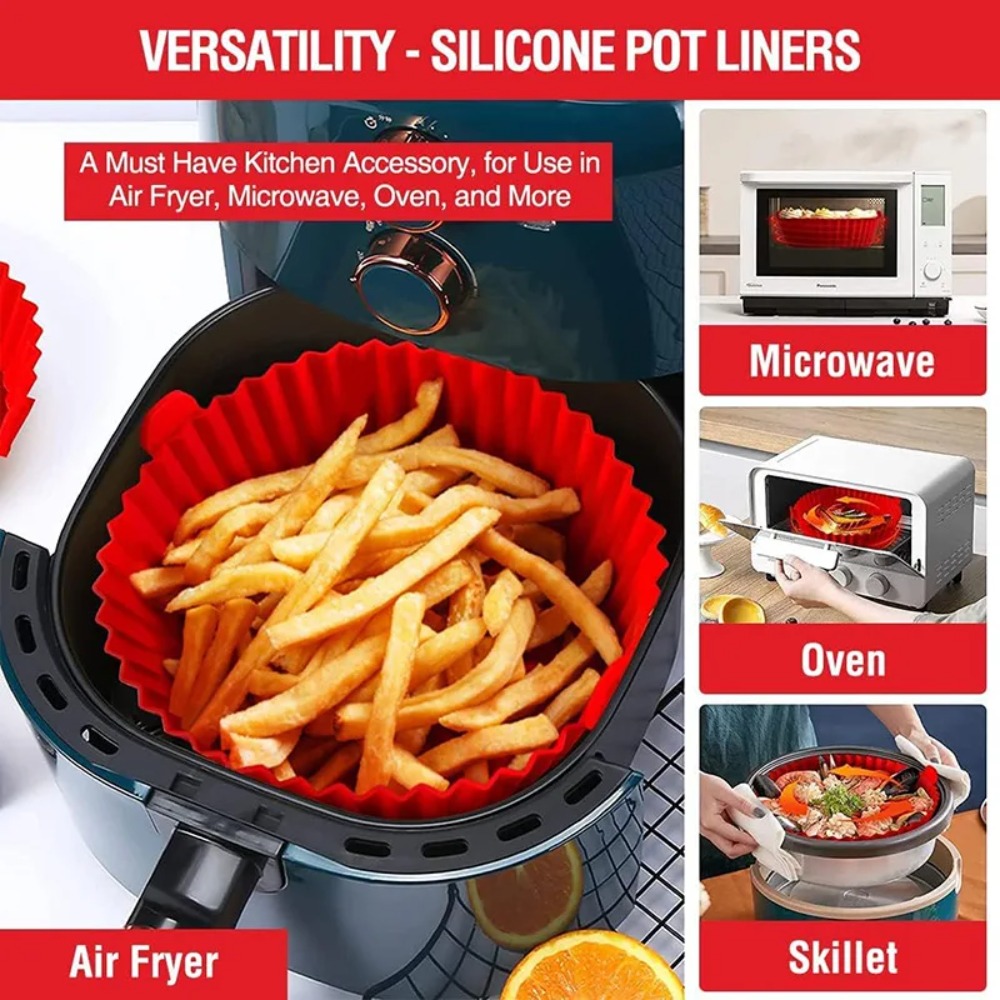 Cesto de Silicone Reutilizável - Air Fryer Silicone Pot Liner avaliação e preço