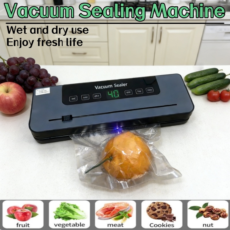 Seladora a Vácuo Elétrica Auto - Food Vacuum Sealer Machine avaliação e preço