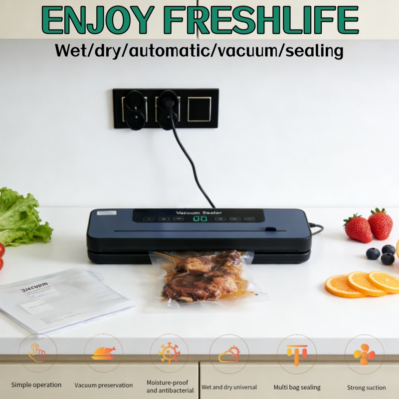 Seladora a Vácuo Elétrica Auto - Food Vacuum Sealer Machine avaliação e preço
